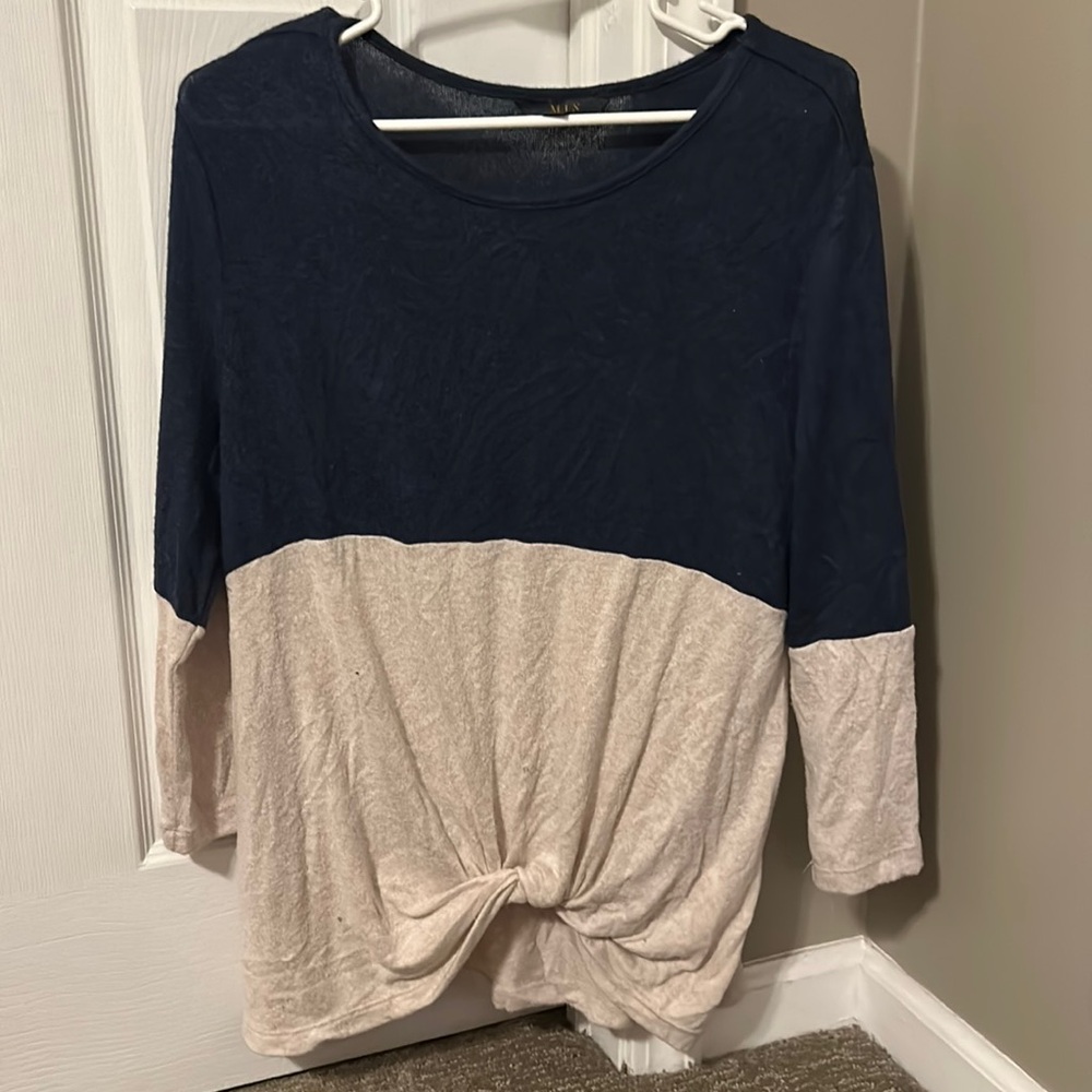 Front tie 3/4 sleeve